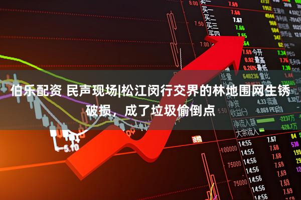 伯乐配资 民声现场|松江闵行交界的林地围网生锈破损，成了垃圾偷倒点