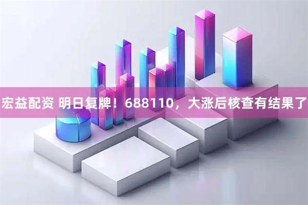 宏益配资 明日复牌！688110，大涨后核查有结果了