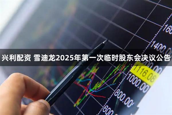 兴利配资 雪迪龙2025年第一次临时股东会决议公告