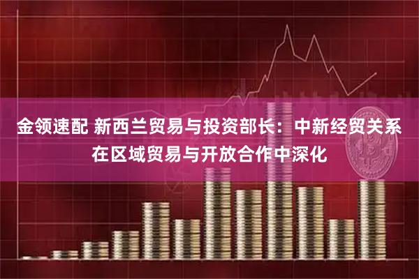 金领速配 新西兰贸易与投资部长：中新经贸关系在区域贸易与开放合作中深化